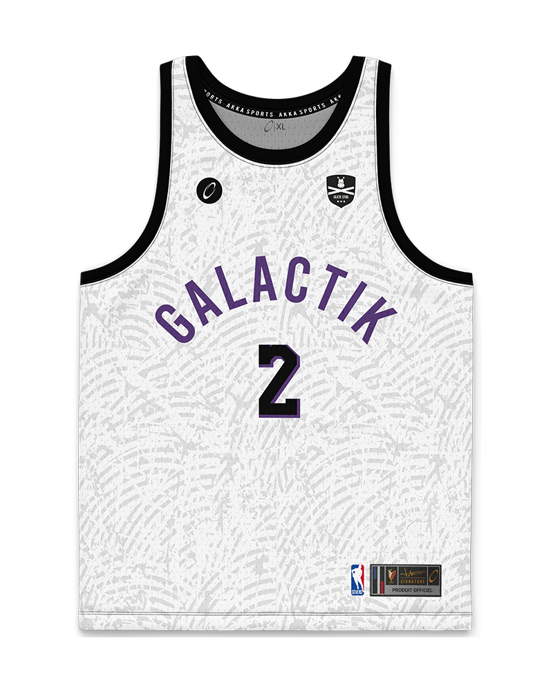 Maillot Basket Signature© Blanc Galactik Sevens - Akka Sports